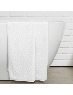 Juego de 6 Toallas de Baño Alusa Home 700 GSM 100% Algodón Blanco 2