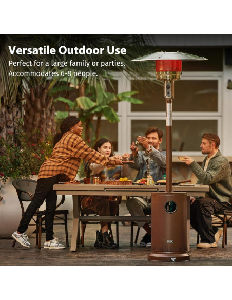 Calentador de Patio EAST OAK 50,000 BTU Propano Marrón