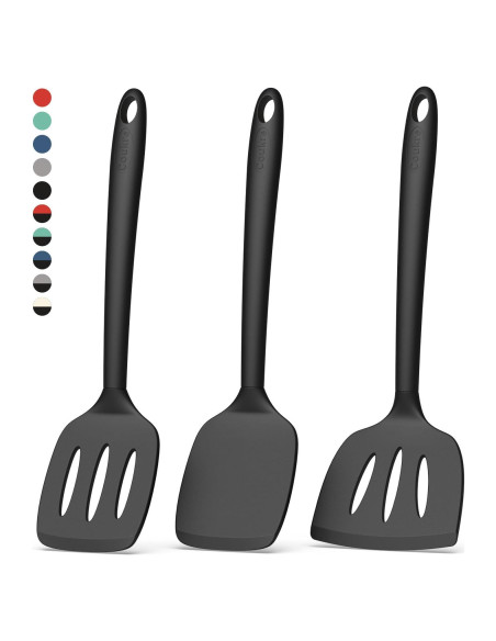 Conjunto de Espátulas de Silicona Coukre 3 Piezas Resistente al Calor