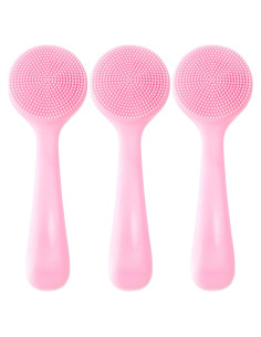 Limpiador Facial Manual de Silicona HINZIC 3 Piezas Rosa