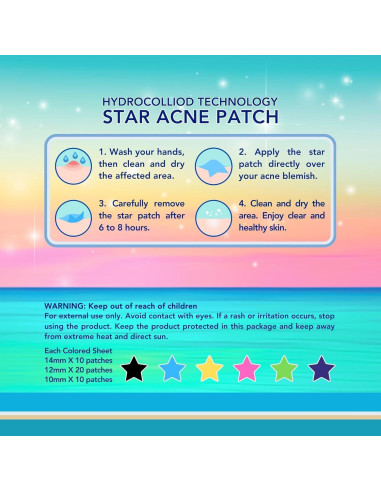 Parches para Granitos Estrella Clerzena - 240 Parches Acné