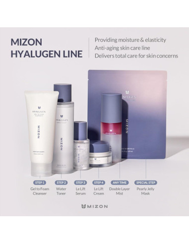 Mascarilla Facial de Gel MIZON Hyalugen - 5 Unidades Colágeno