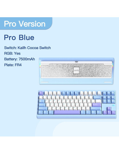 Teclado Mecánico KEEBMONKEY Pro Azul Triple Modo RGB