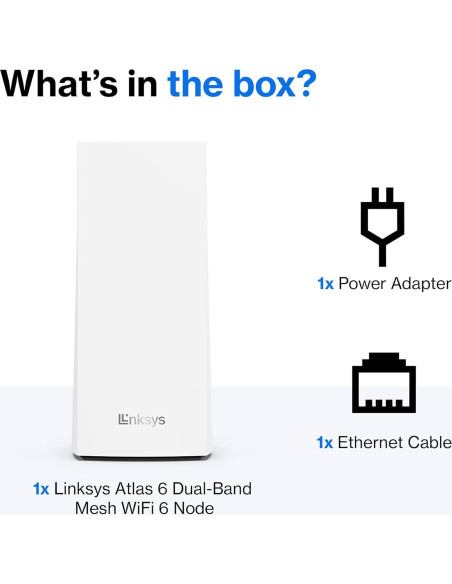 Router de Malla WiFi 6 Linksys Atlas MX2000 Doble Banda 3.0Gbps