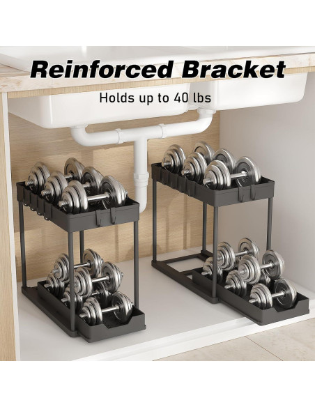 Organizadores de Almacenamiento Meltrck 2 Piezas 32.5 cm Negro