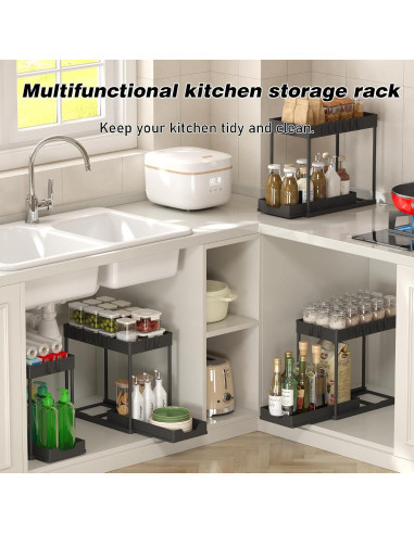 Organizadores de Almacenamiento Meltrck 2 Piezas 32.5 cm Negro