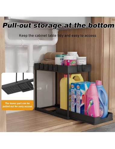 Organizadores de Almacenamiento Meltrck 2 Piezas 32.5 cm Negro