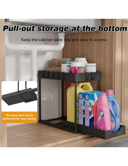 Organizadores de Almacenamiento Meltrck 2 Piezas 32.5 cm Negro