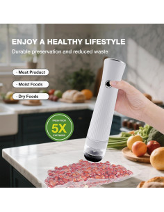 Sellador al Vacío Portátil PEAKCLOUDS VS202501 + 10 Bolsas 2