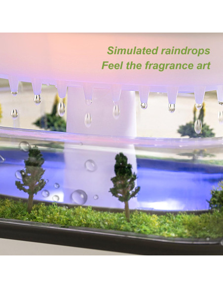 Difusor de Aceite Esencial HIROGA 250ML Humidificador Nube Blanco