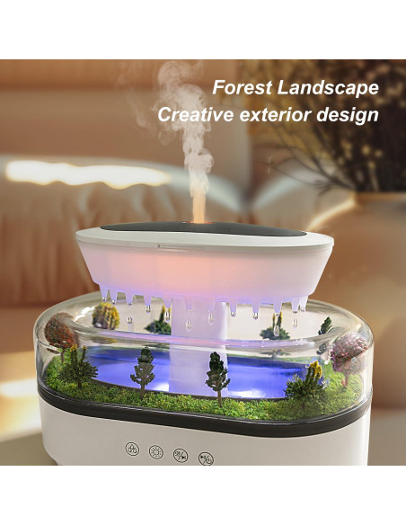 Difusor de Aceite Esencial HIROGA 250ML Humidificador Nube Blanco