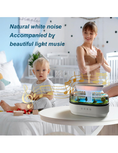 Difusor de Aceite Esencial HIROGA 250ML Humidificador Nube Blanco