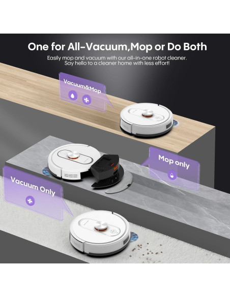 Aspiradora Robot Bagotte BL20pro 5000Pa Autovaciable Wi-Fi