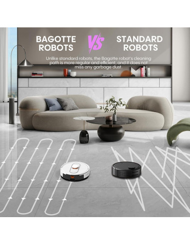 Aspiradora Robot Bagotte BL20pro 5000Pa Autovaciable Wi-Fi