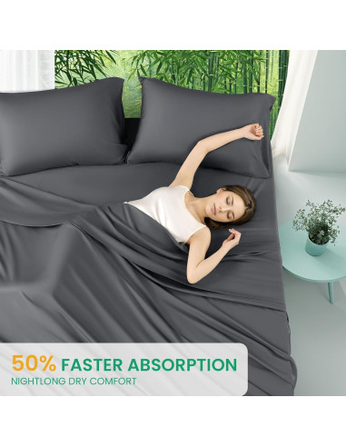 Sábanas Queen SONORO KATE 100% Viscosa Bambú Transpirables