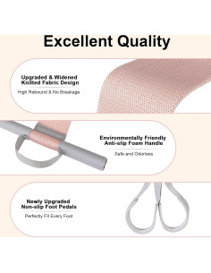 Banda de Resistencia de Tela Awaiymi 120LB con Pedal Antideslizante 2