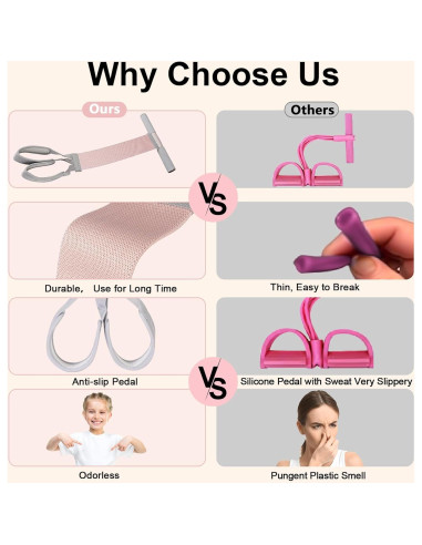 Banda de Resistencia de Tela Awaiymi 120LB con Pedal Antideslizante