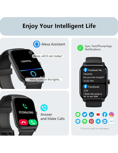 Reloj Inteligente Tensky IDW13 para Hombres - 1.8" Pantalla Táctil, IP68, 100 Modos Deportivos