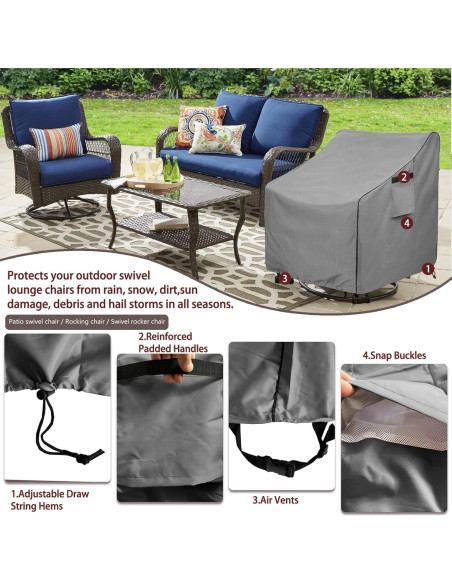 Cubierta de Silla Giratoria okcool 2 Paquete Impermeable