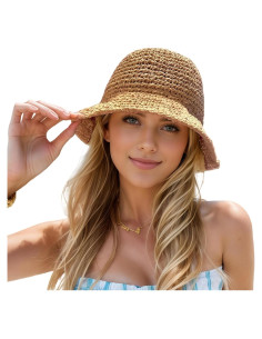 Sombrero de Paja Plegable para Mujeres Askljeby 56-58 cm