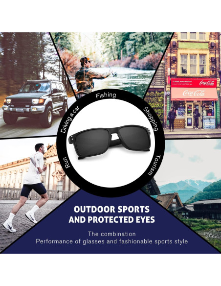 Gafas de sol polarizadas KUGUAOK unisex UV protección mate Gafas de sol polarizadas KUGUAOK unisex UV protección mate