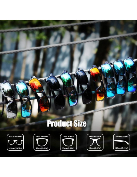 Gafas de sol polarizadas KUGUAOK unisex UV protección mate Gafas de sol polarizadas KUGUAOK unisex UV protección mate