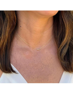 Collar Bañado en Oro 14K para Mujeres con Perla Irregular 2