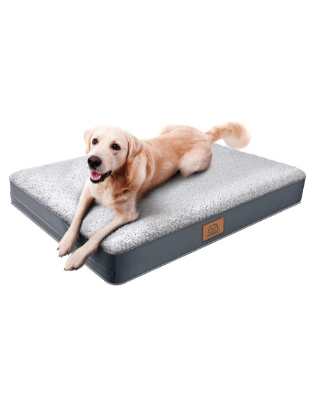 Cama ortopédica para perros grandes Sunheir 88.9x55.9cm Gris