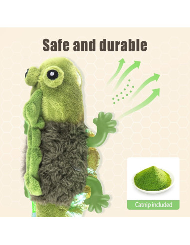 Juguete Interactivo para Gatos Migipaws Lagarto Verde Recargable