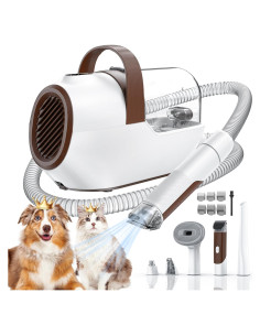 Aspiradora Acicaladora para Perros Ozumek 7 en 1 2L Café