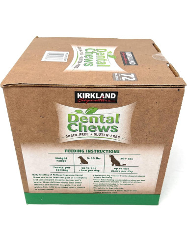 Golosinas Dentales para Perros Kirkland Signature 72 Unidades