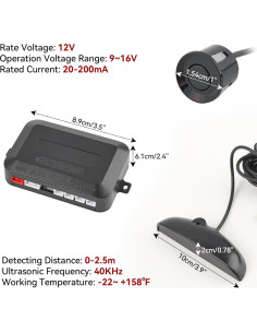 Sistema de Sensores de Estacionamiento AUTOXBERT 4 Sensores LED 2