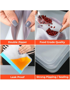 Paquete de 10 Bolsas Reutilizables iFUMOR 3 Galones Herméticas 2