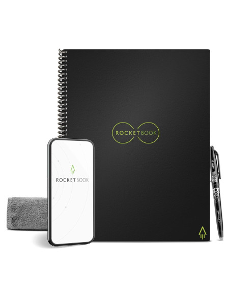 Cuaderno Espiral Reutilizable Rocketbook Core Negro A4