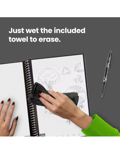 Cuaderno Espiral Reutilizable Rocketbook Core Negro A4