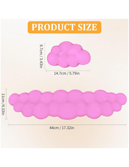 Reposamuñecas de Gel Ergonómico XIAONAN Rosa para Teclado y Ratón