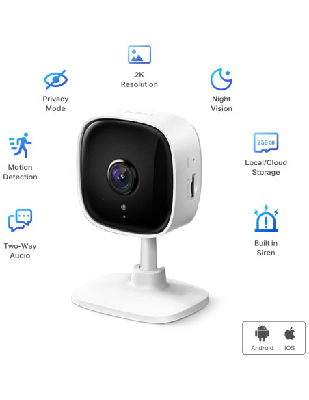 Cámara de Seguridad Interior TP-Link Tapo C110 2K WiFi