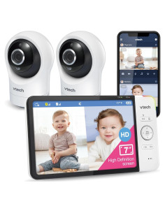 Monitor de Bebé VTech RM7764-2HD WiFi 2 Cámaras 7" HD