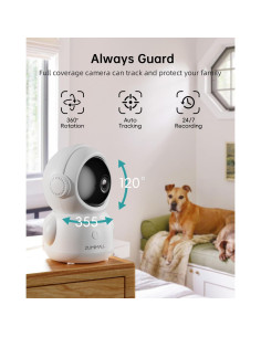 Cámara de Seguridad ZUMIMALL BK06 2K WiFi con Audio y Seguimiento 2