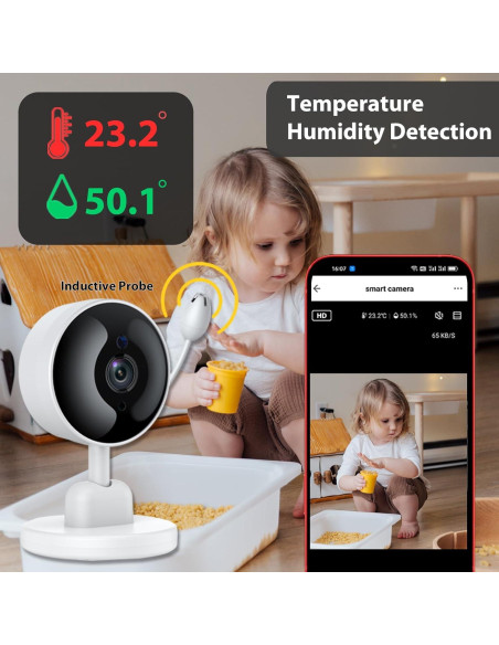 Monitor de Bebé FOUKWAKC 2K con Audio y Visión Nocturna Monitor de Bebé FOUKWAKC 2K con Audio y Visión Nocturna