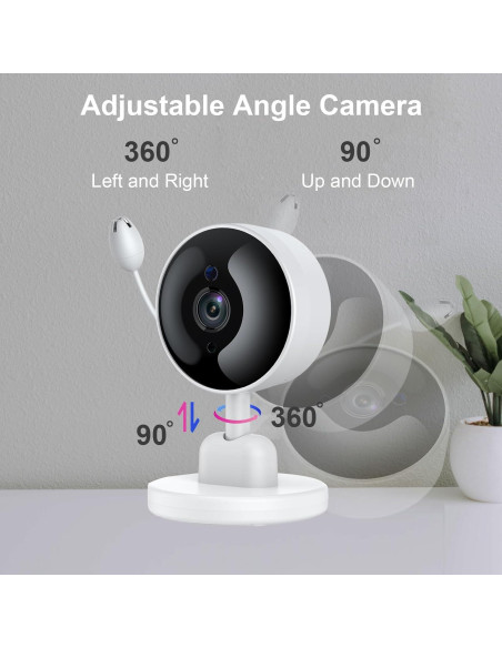 Monitor de Bebé FOUKWAKC 2K con Audio y Visión Nocturna Monitor de Bebé FOUKWAKC 2K con Audio y Visión Nocturna