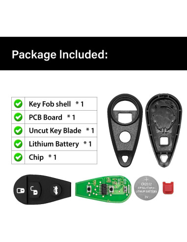 Control Remoto Llave Subaru NHVWB1U711 4 Botones 1999-2011