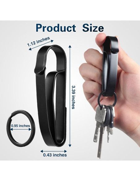 Soporte de Llaves para Cinturón de Servicio Yeflawor 2PCS