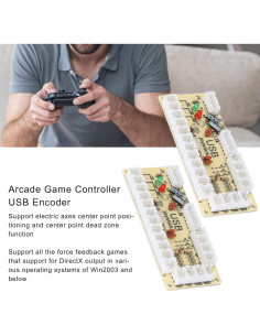 Controlador de Juego Codificador USB ASHATA QM070913 Doble 2