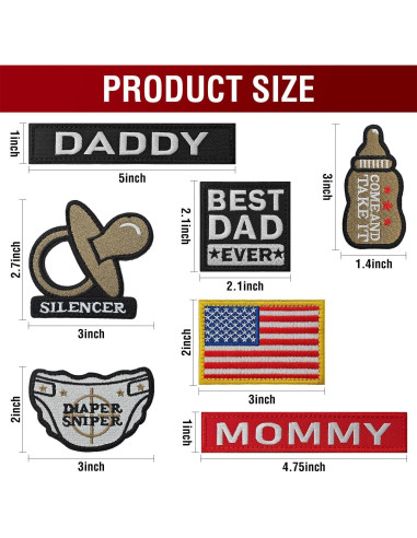 7 Piezas Parche Táctico WILDREEDS para Gorras y Bolsas