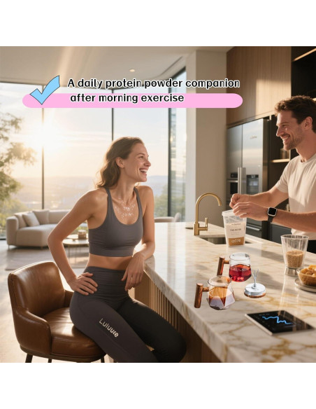 Taza de auto-mezcla NeovaHome 400ml vidrio borosilicato