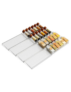 Organizador de Especias de Cajón Yieach 4 Niveles Expandible