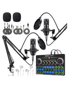 Paquete de Podcast SIBORIE X50 con 2 Micrófonos BM800