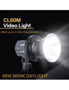 Luz de Video Colbor CL60M COB 65W 5600K CRI97+ Efectos APP 2