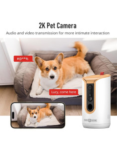 Cámara para Mascotas Paris Rhne 2K con Dispensador de Golosinas 2